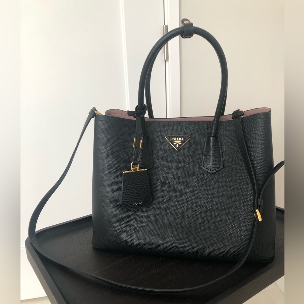 Prada Large Black Saffiano Leather Tote